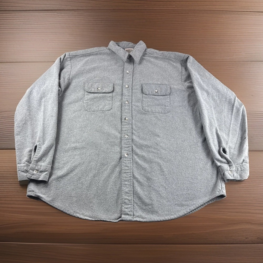Five Brother Flannel Mens 2XL Gray Long Sleeve Button Up Heavyweight Shacket Top